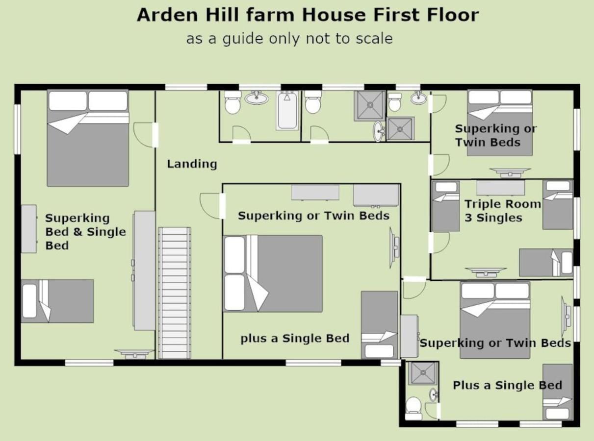 Arden Hill Farmhouse - Hot Tub, Snooker Table, Sleeps 16 Stratford-upon-Avon Exterior photo
